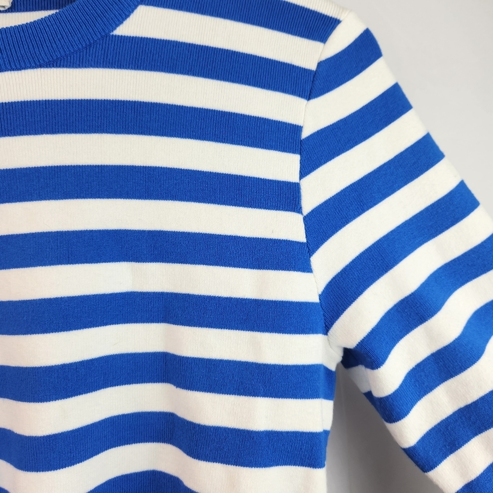 Alice + Olivia Striped Blue and White Crop Top - Picture 9 of 11